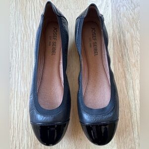 Joseph Seibel PIPPA double air reaction ballet flats 8-8.5 black patent toe 39